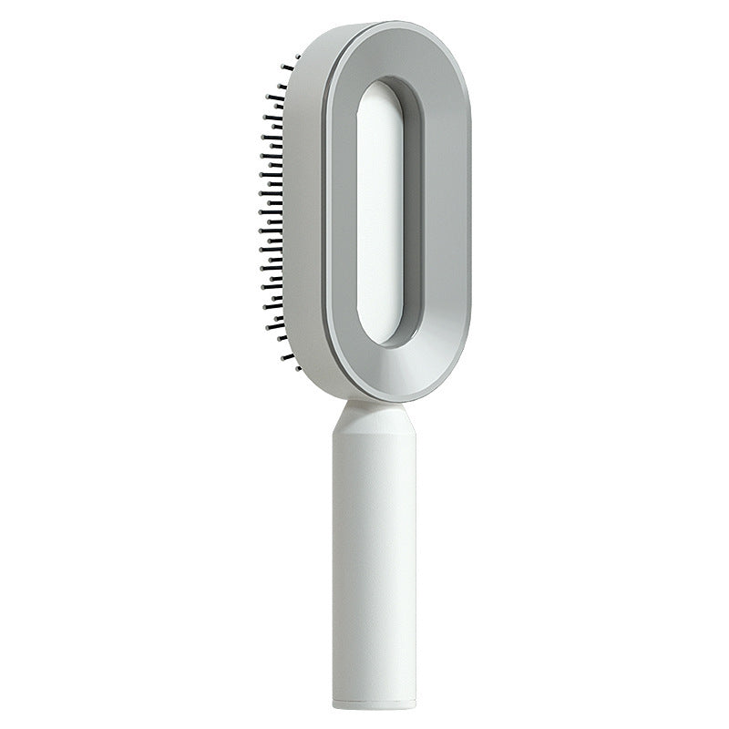 One-Key Self Cleaning Anti-Static Hair Brush for Women's Hair Airbag Scalp Massage Comb