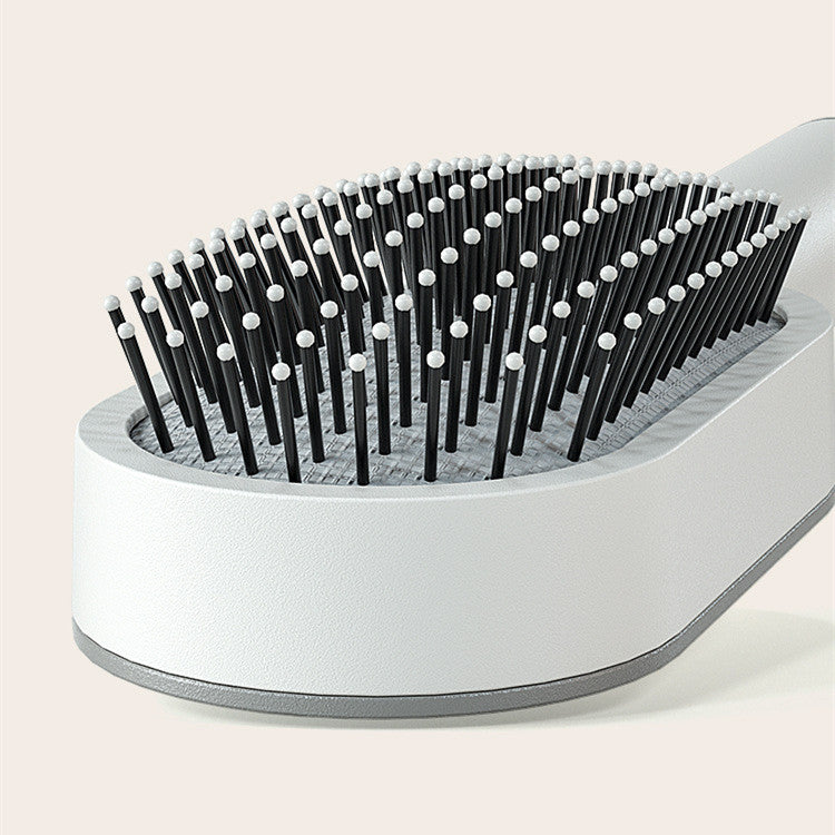 One-Key Self Cleaning Anti-Static Hair Brush for Women's Hair Airbag Scalp Massage Comb