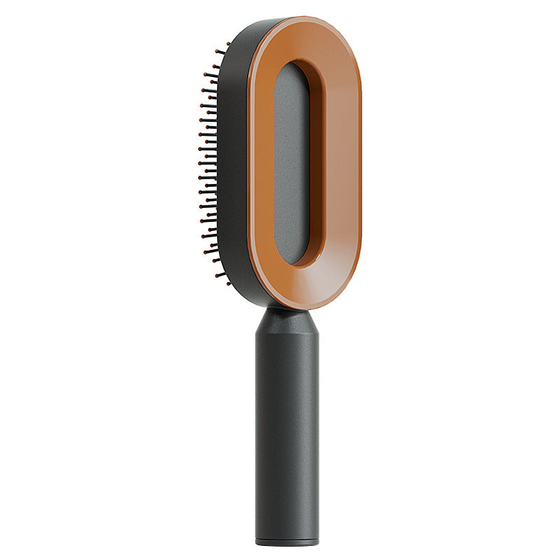 One-Key Self Cleaning Anti-Static Hair Brush for Women's Hair Airbag Scalp Massage Comb